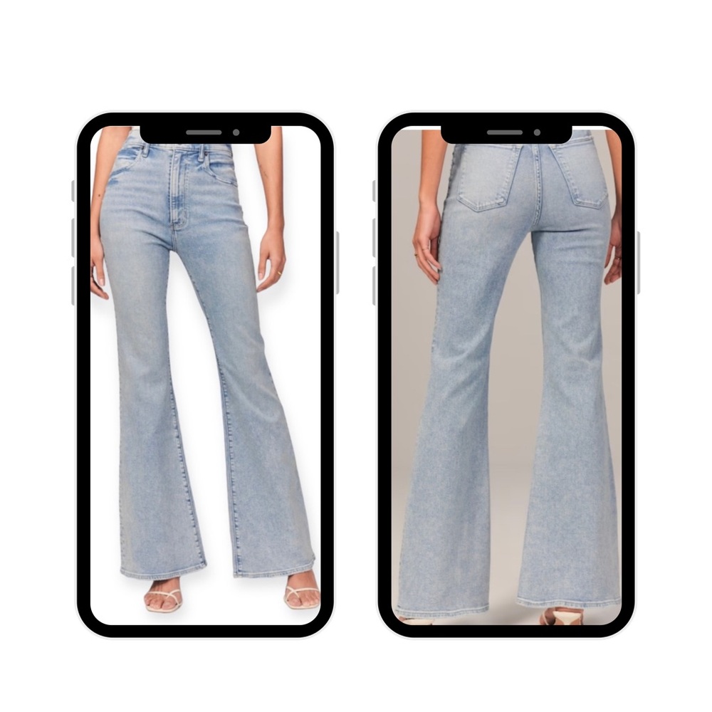 🦋💙ABERCROMBIE Curve Love ULTRA High Rise Flare Jeans 🦋💙